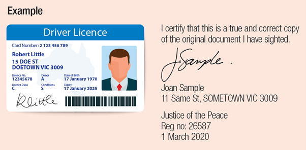 Proof of Identity example